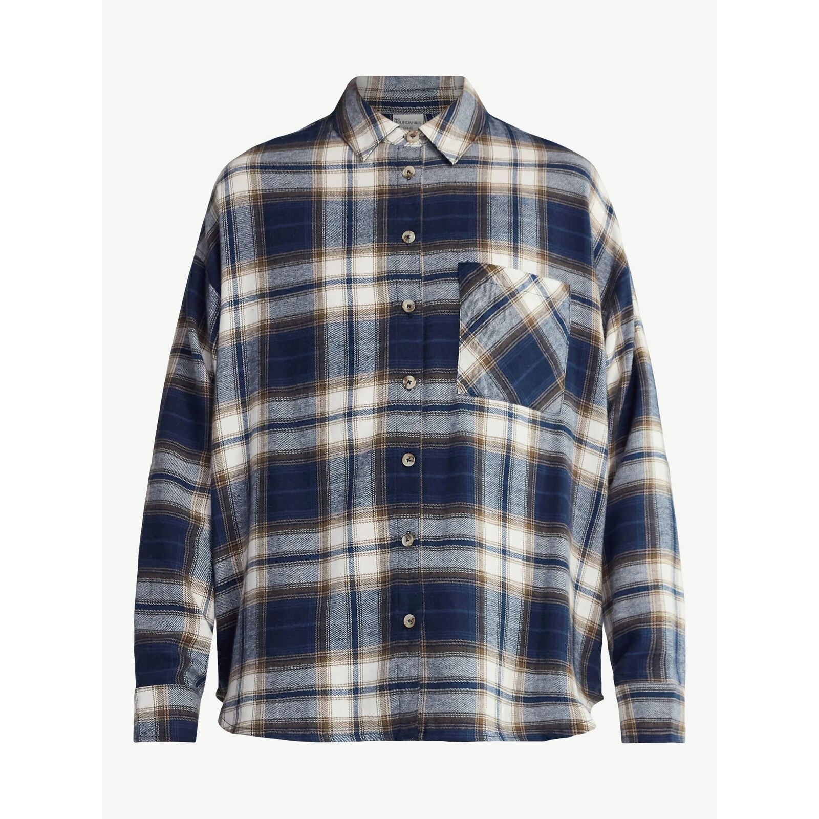 No Boundaries Slouchy Flannel Shirt