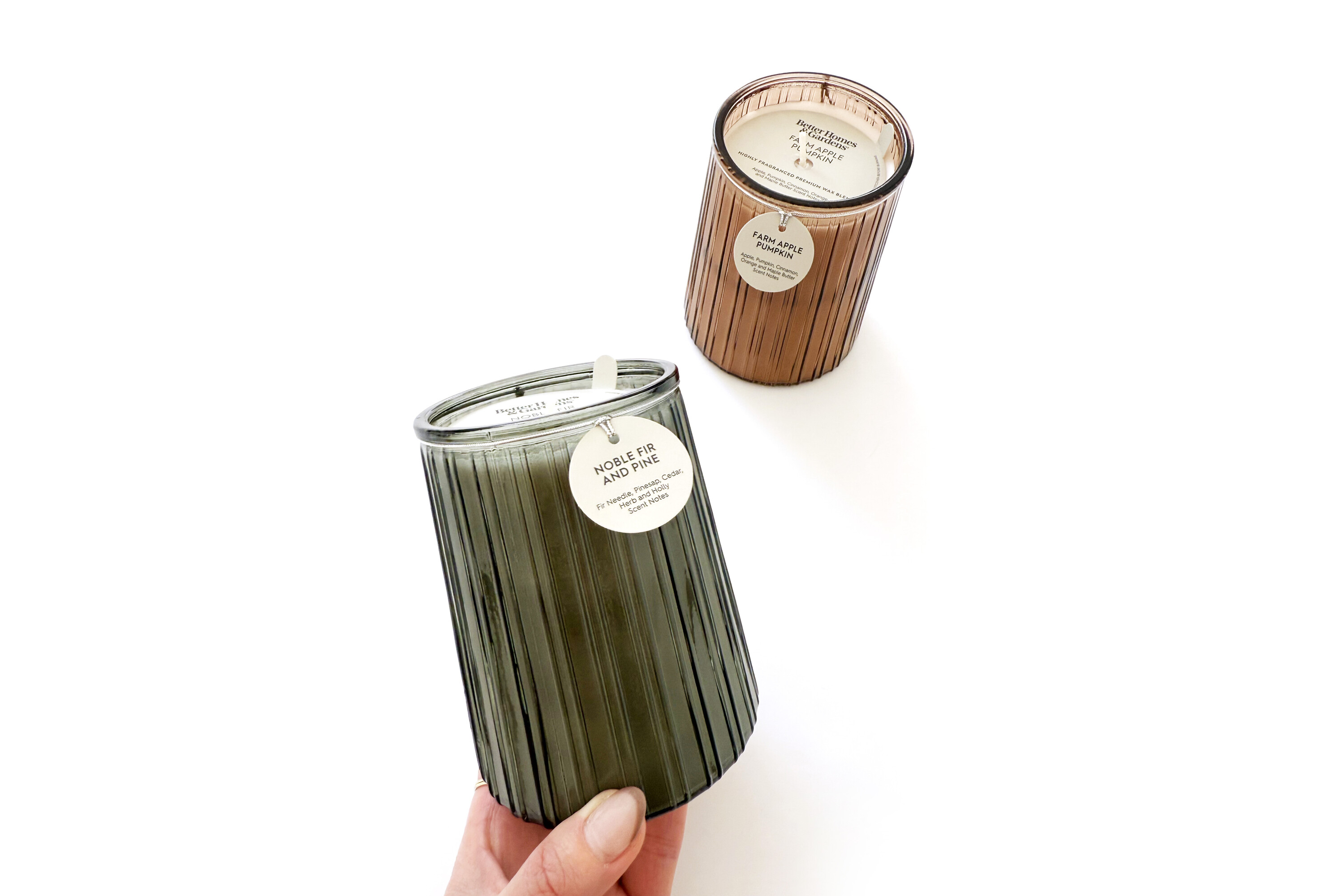 Better Homes & Gardens Ribbed Glass Jar Candle