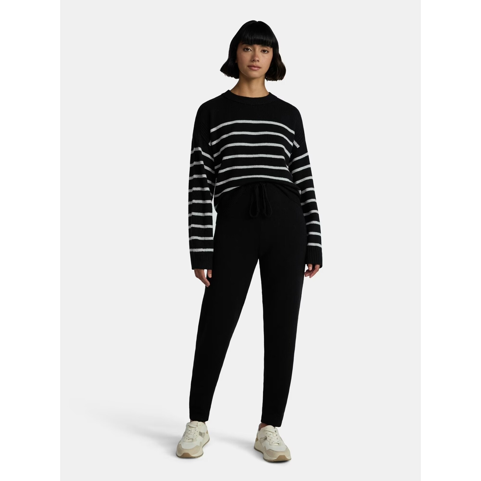 Time and Tru Striped Sweater and Jogger Pants Set