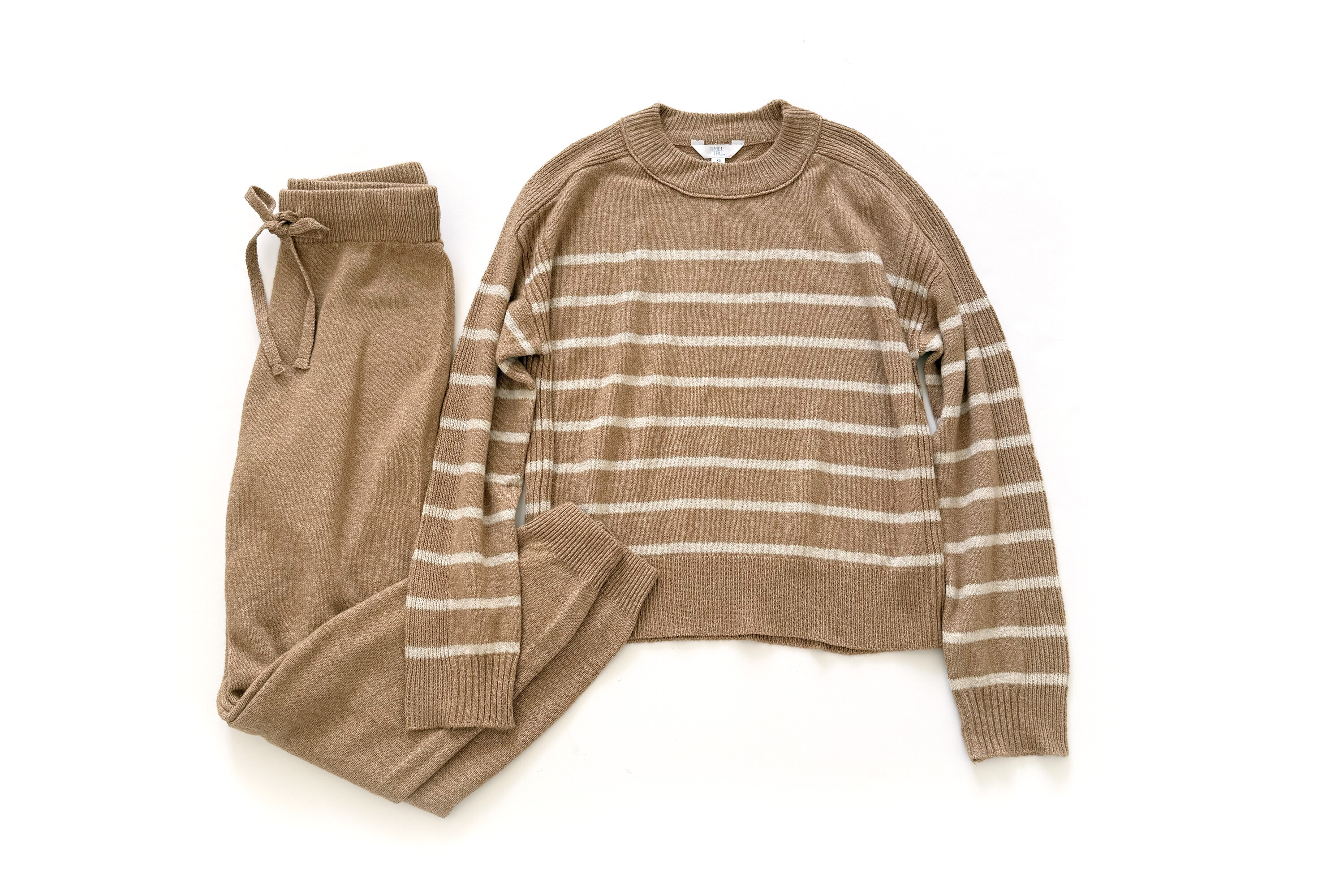 Time and Tru Striped Sweater and Jogger Pants Set