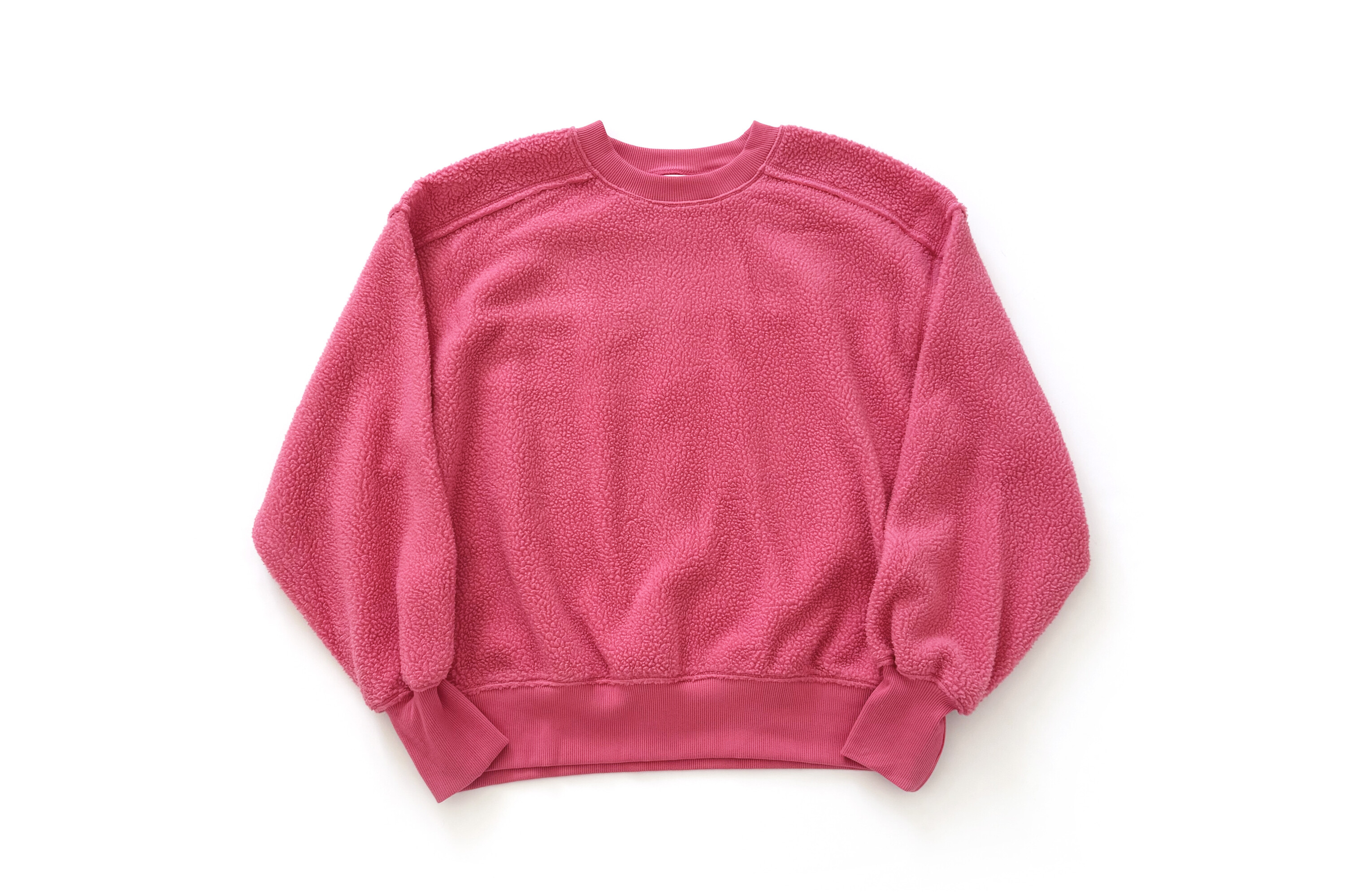 Time and Tru Reverse Fleece Pullover Sweatshirt