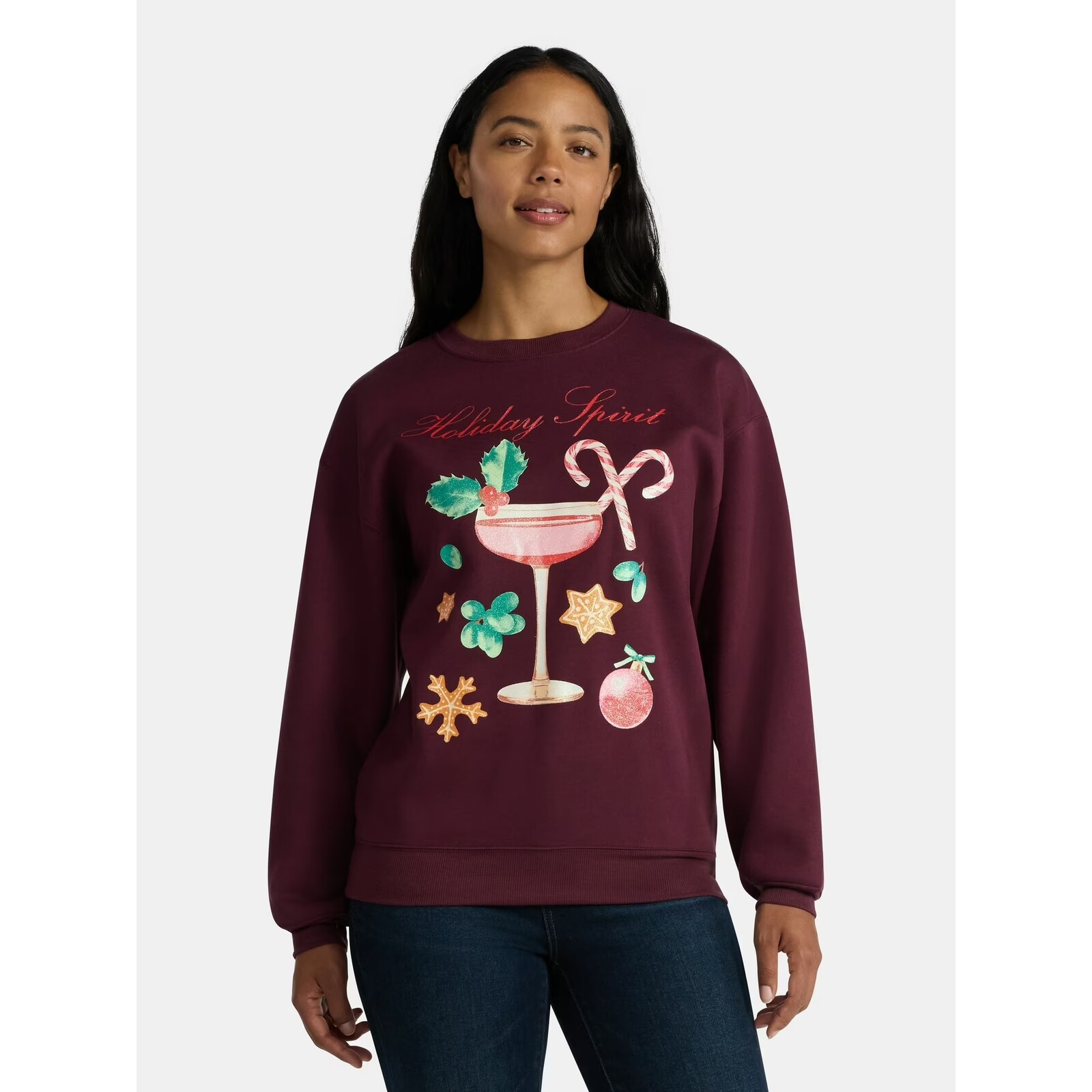 Christmas Holiday Spirit Graphic Sweatshirt 
