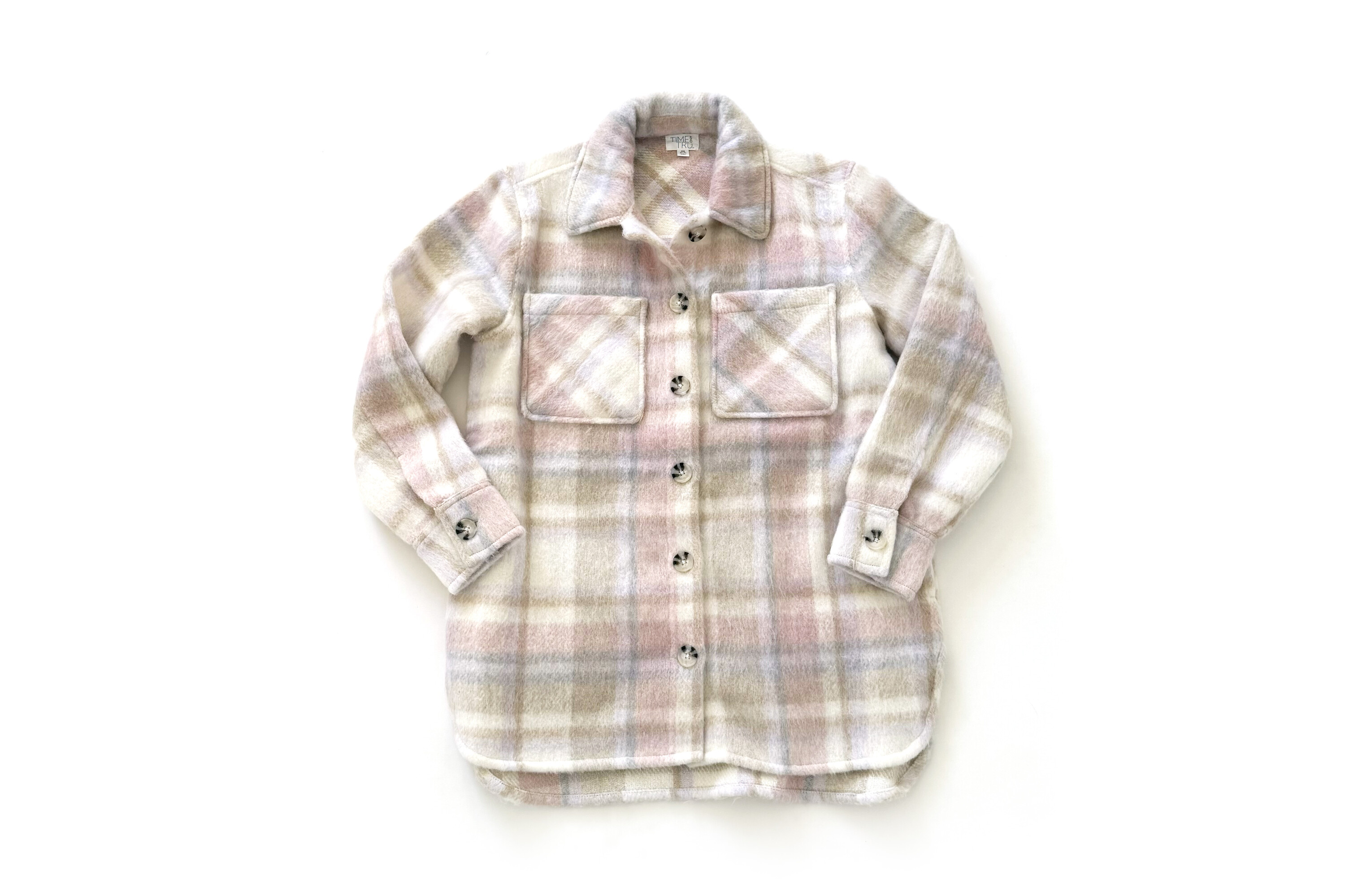  Time and Tru Brushed Plaid Shacket