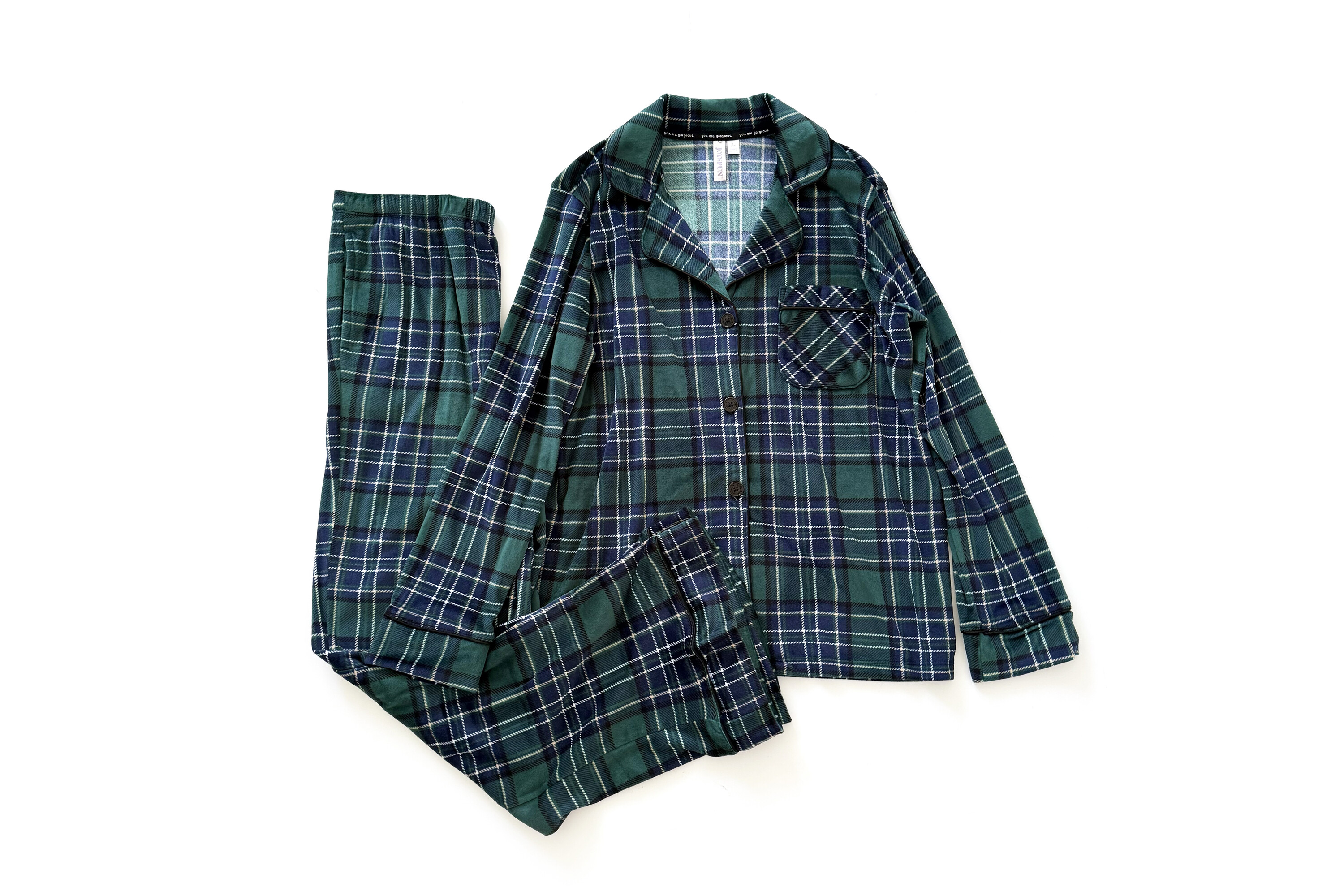 Joyspun Velour Notch Collar Top and Pants Pajama Set