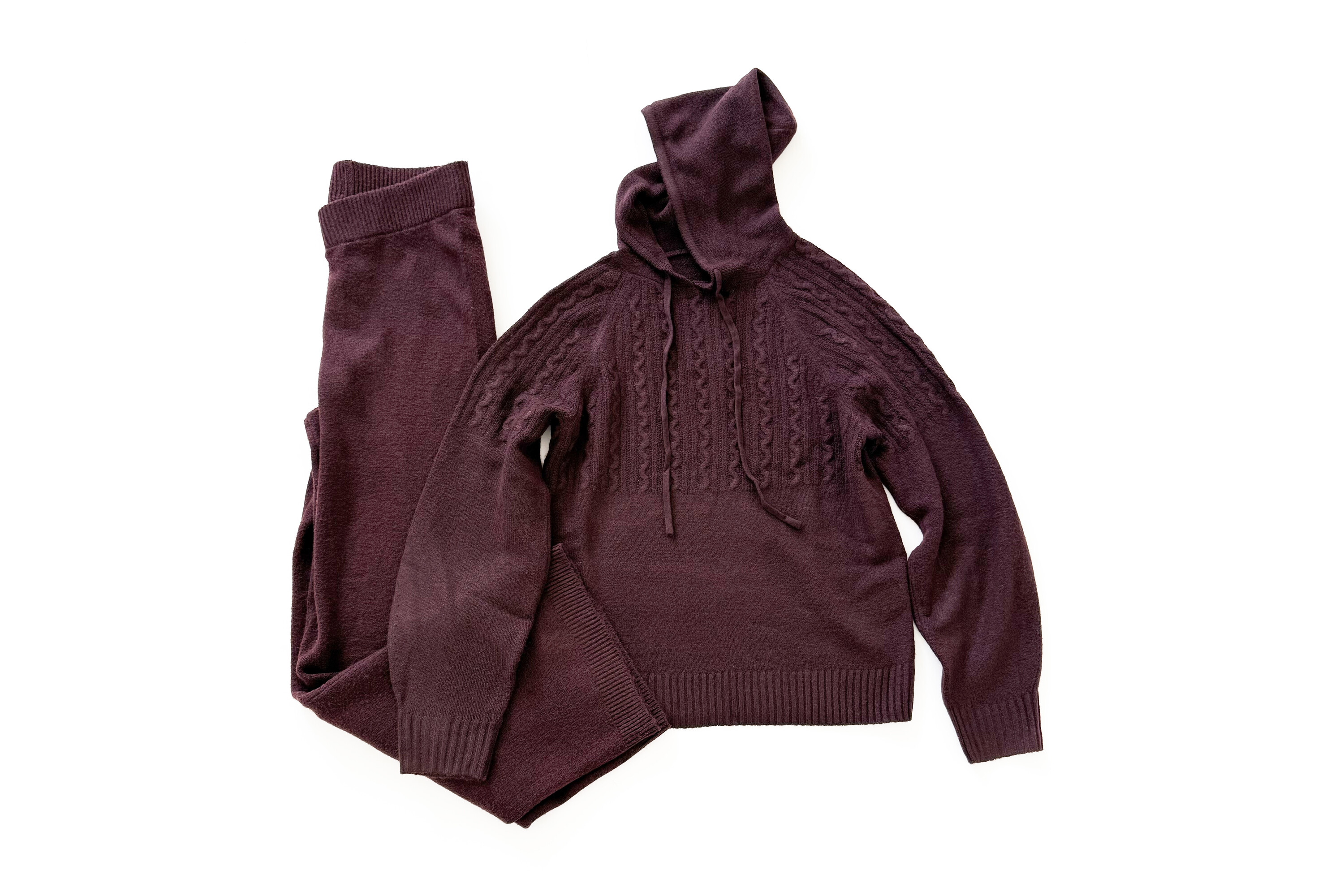 Time and Tru Cable Knit Hoodie Sweater and Pants Set