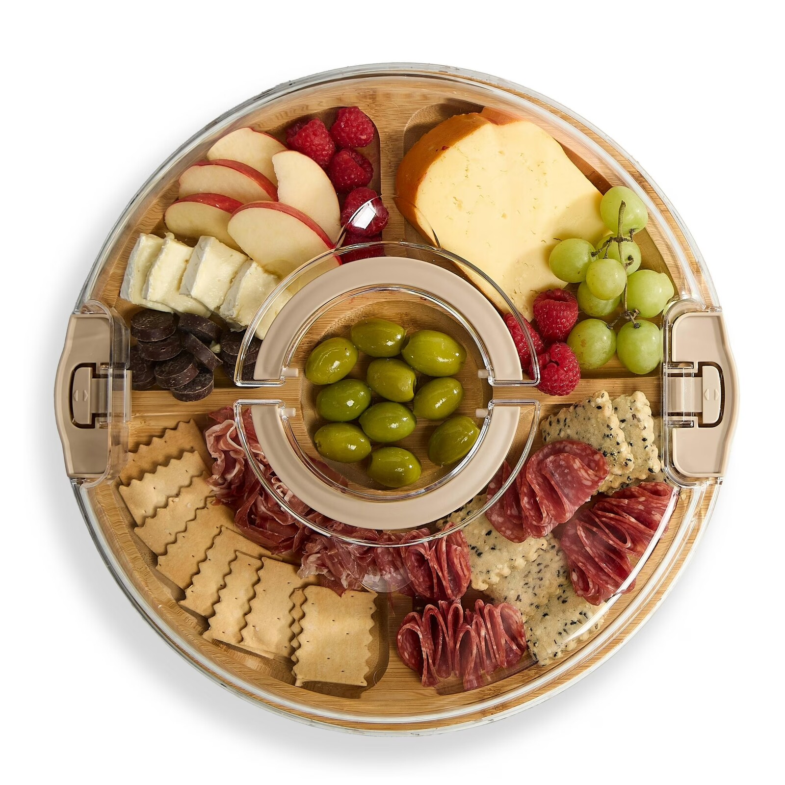 Cook With Color Bamboo Charcuterie Board with Lid