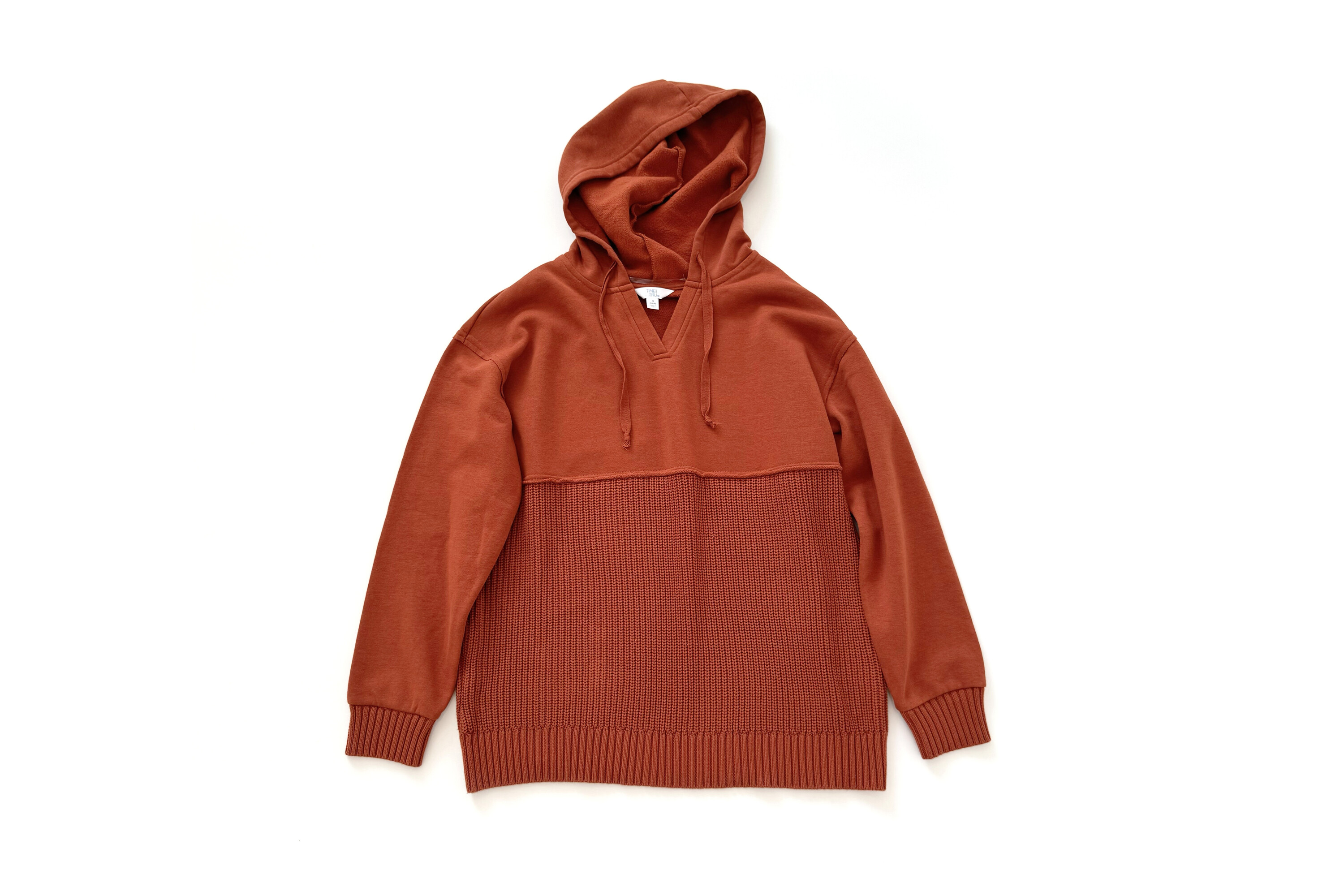 Time And Tru Mixed Media Hoodie 