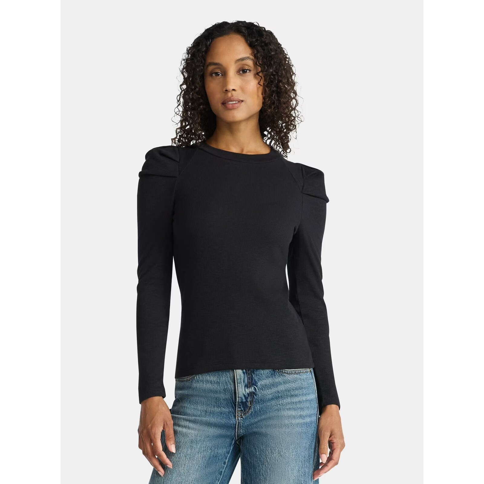 Time and Tru Long Sleeve Puff Sleeve Top