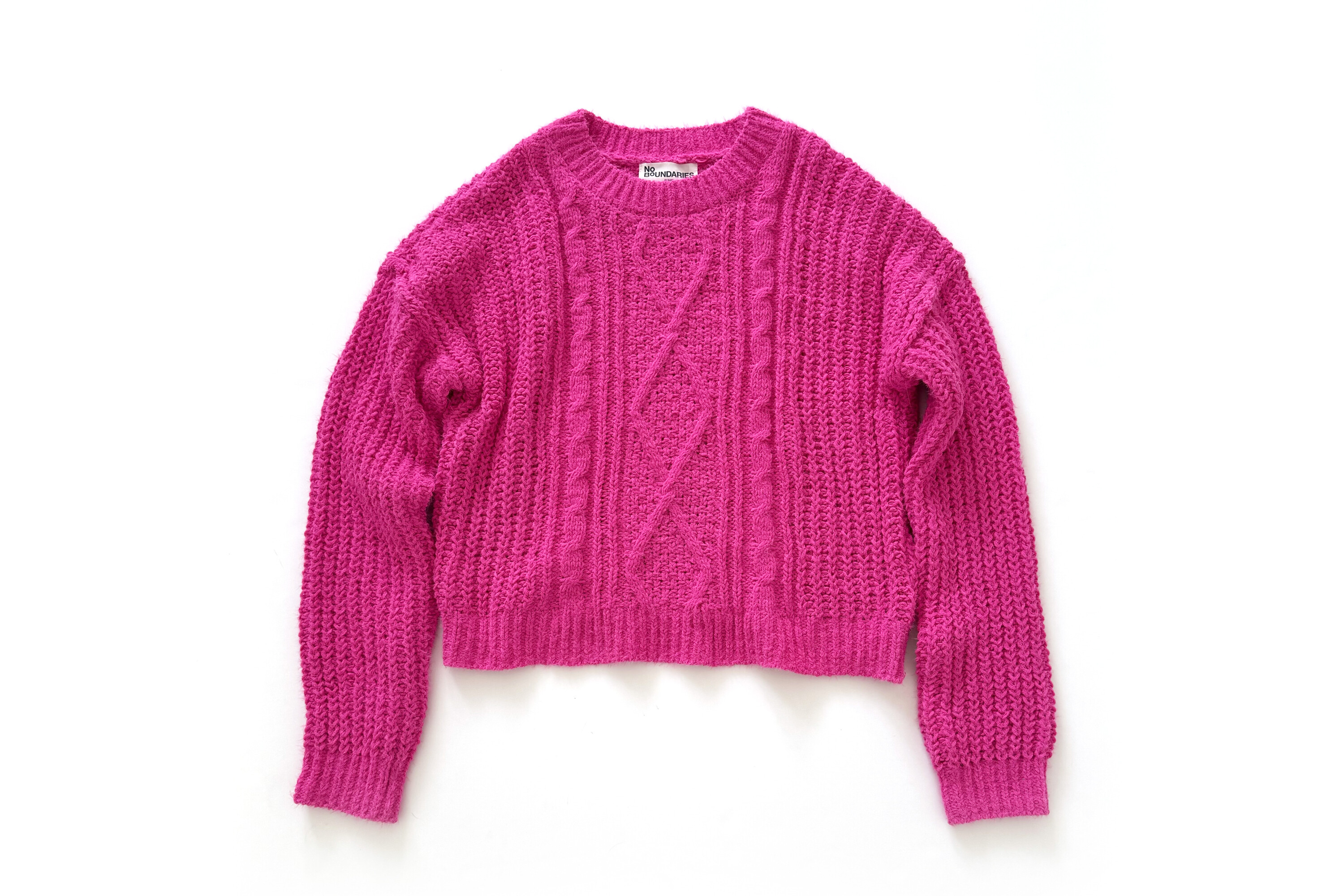 No Boundaries Cable Knit Sweater