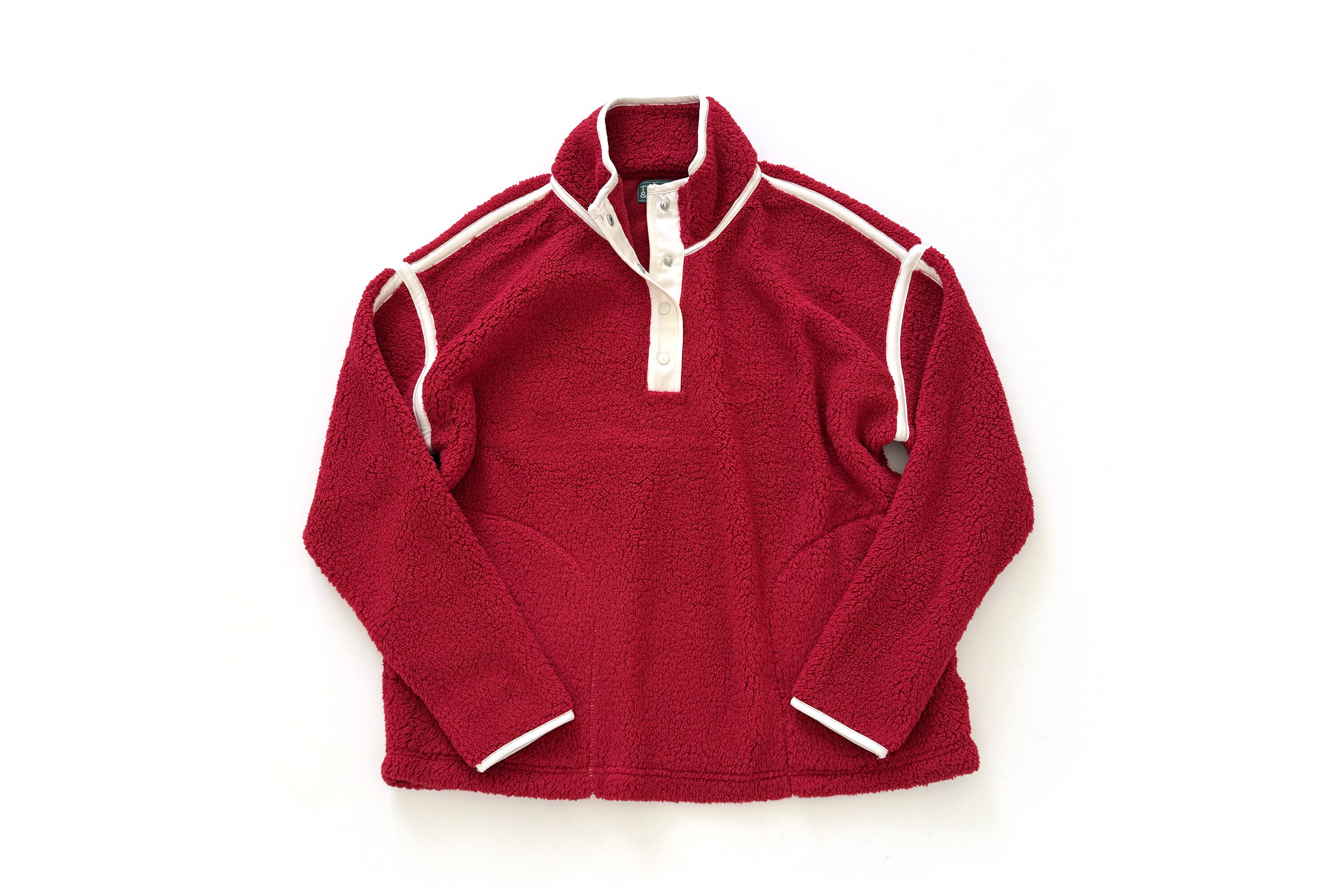 Terra & Sky Faux Shearling Quarter Snap Pullover