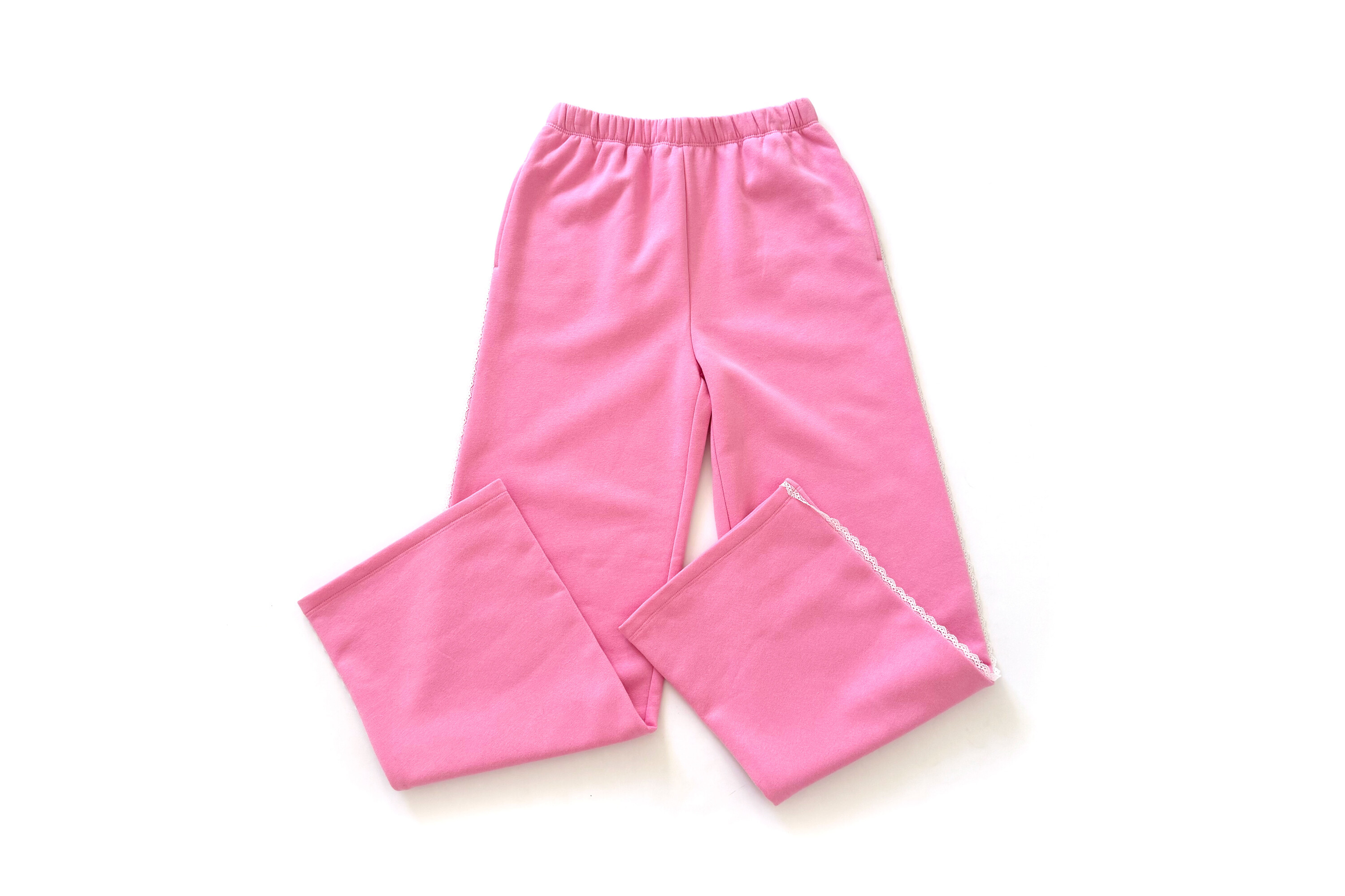 No Boundaries Lace Trim Fleece Pants