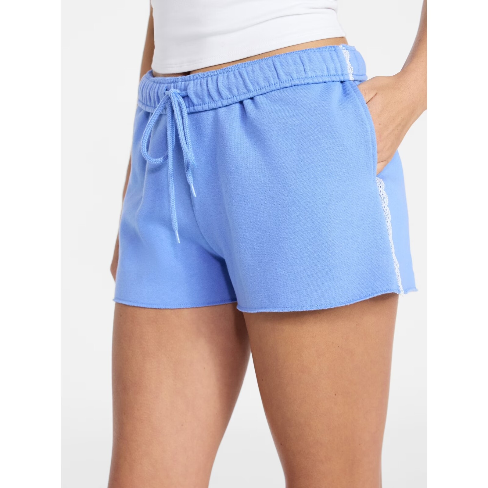 No Boundaries Foldover Lace Trim Shorts