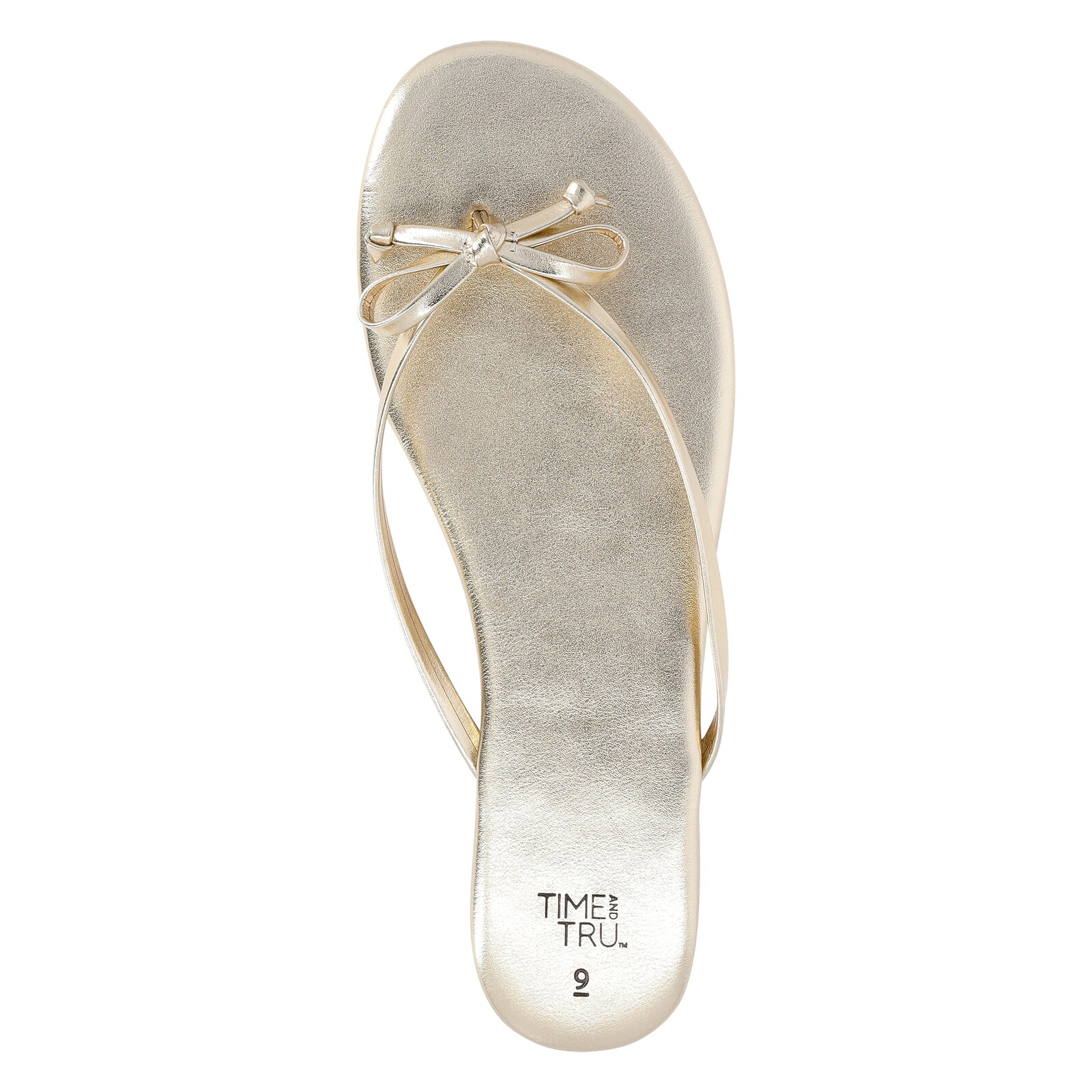 Time and Tru Barely There Bow Sandals