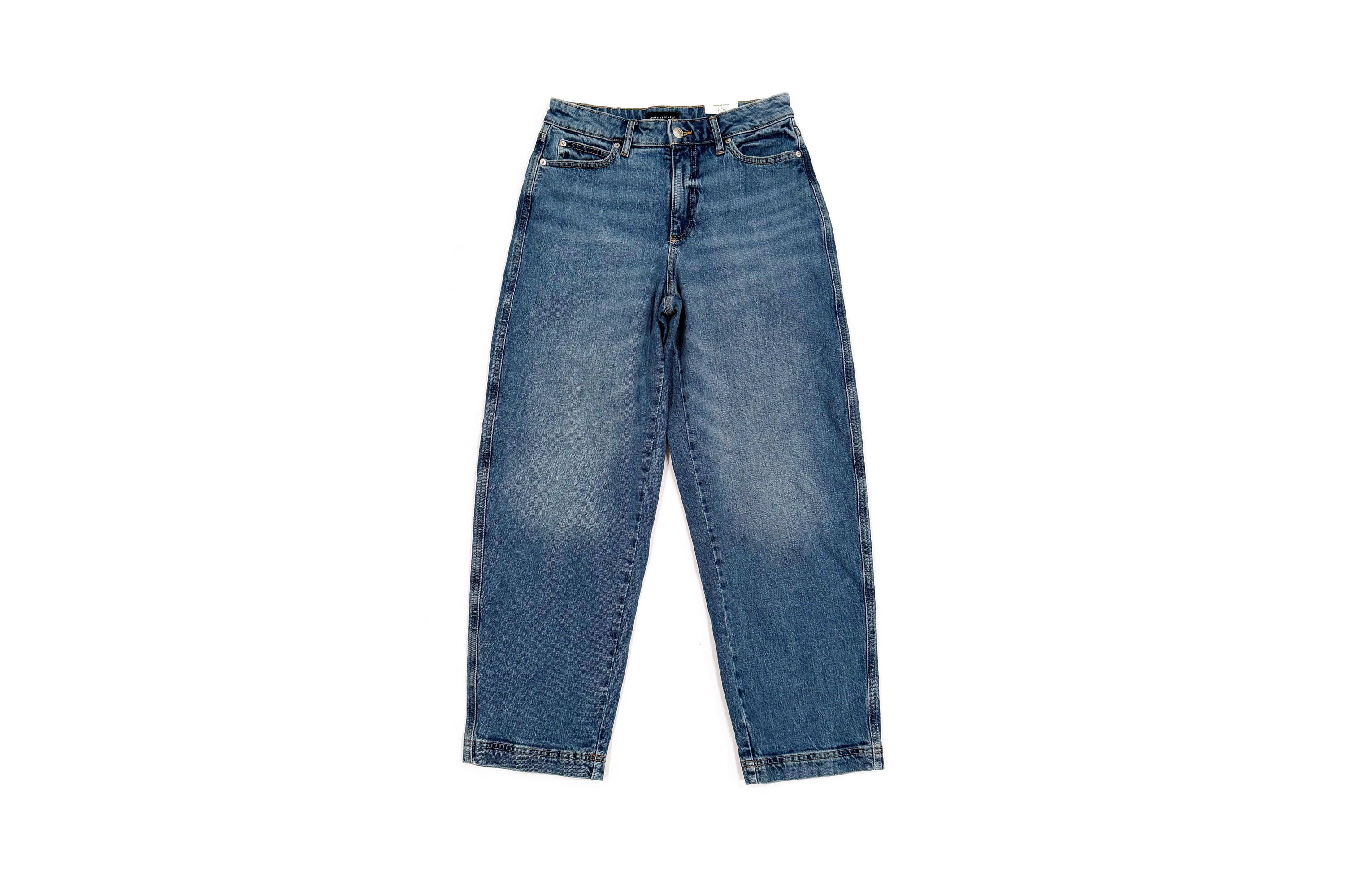 Free Assembly Mid Rise Wide Hem Barrel Jeans