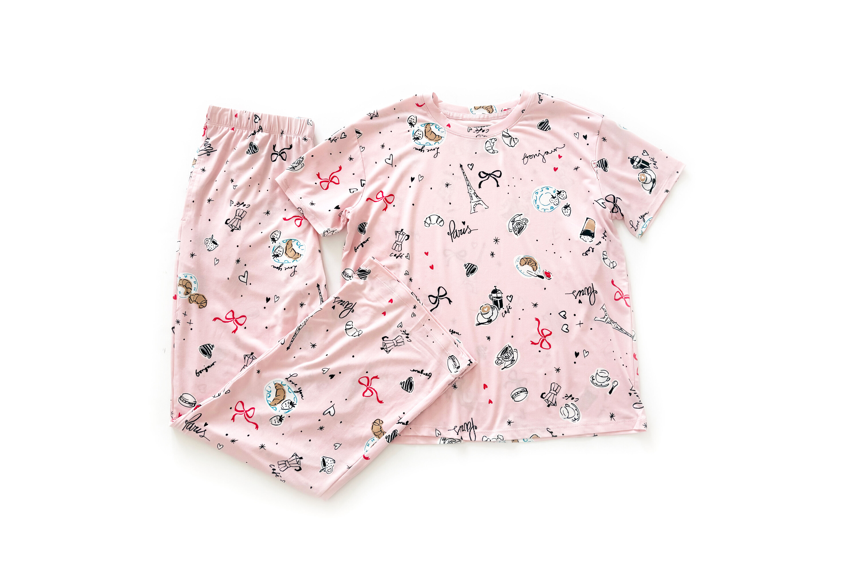 Joyspun Dreamy Soft Short Sleeve Tee and Pants Pajama Set