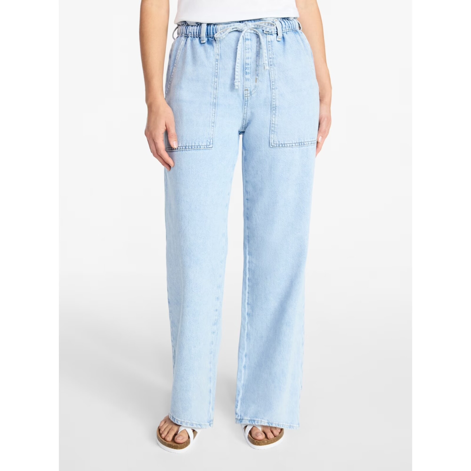 Time and Tru Pull On Wide Leg Jeans