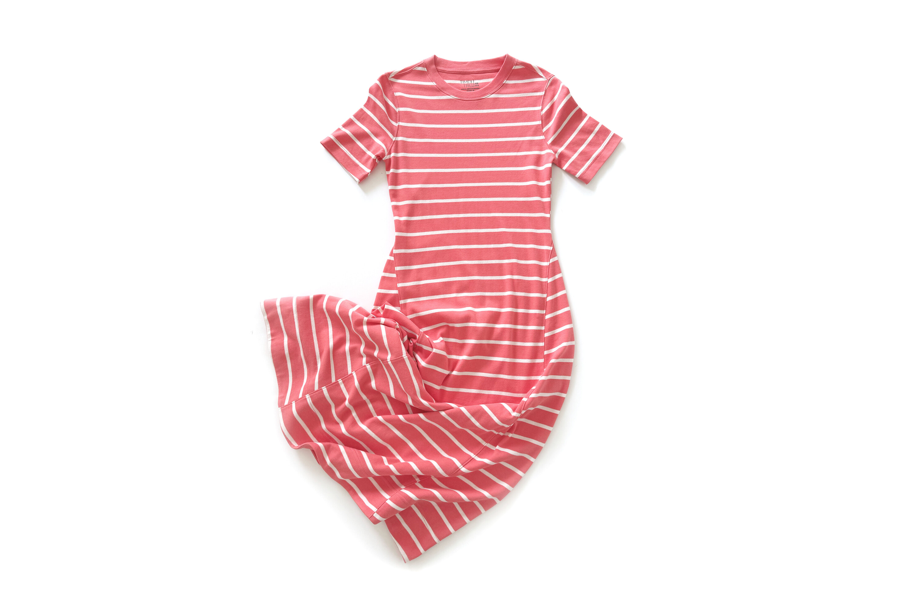 Time and Tru Seamed Cotton Midi Dress