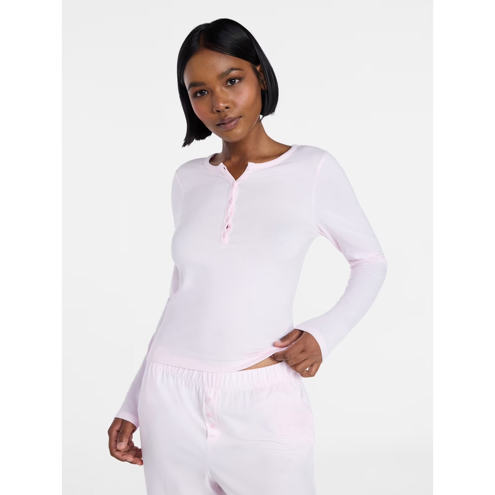 No Boundaries Cloud Core Sleepwear Henley Shirt