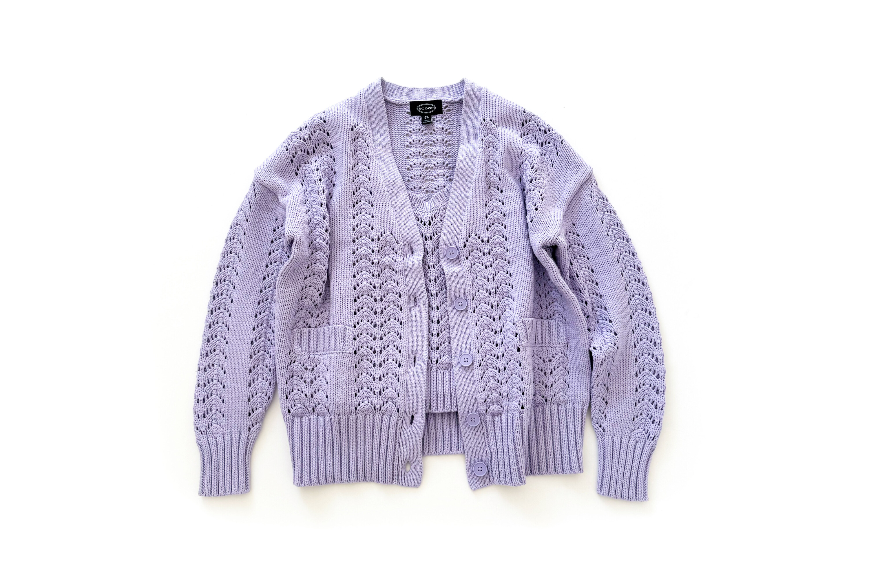 Scoop V Neck Sweater Cardigan and Matching Tank