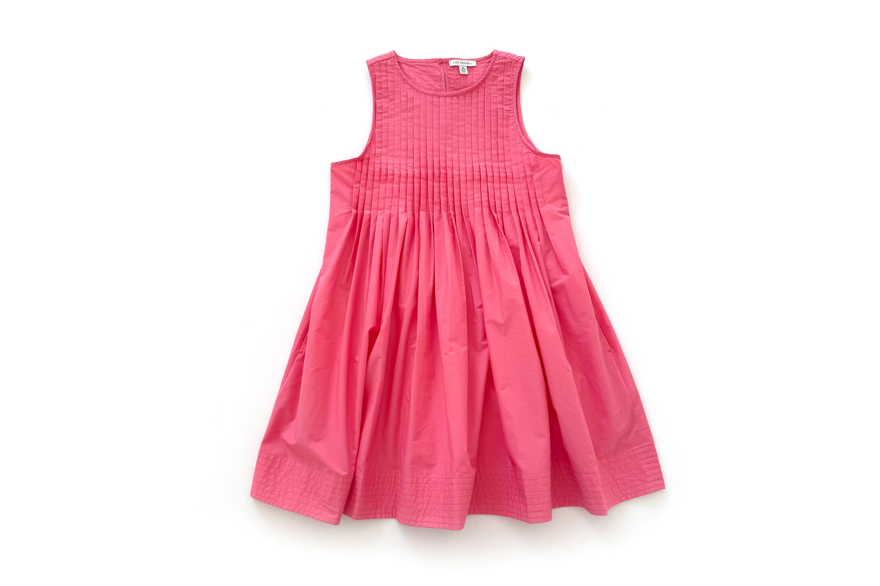 Free Assembly Sleeveless Pleated Mini Dress
