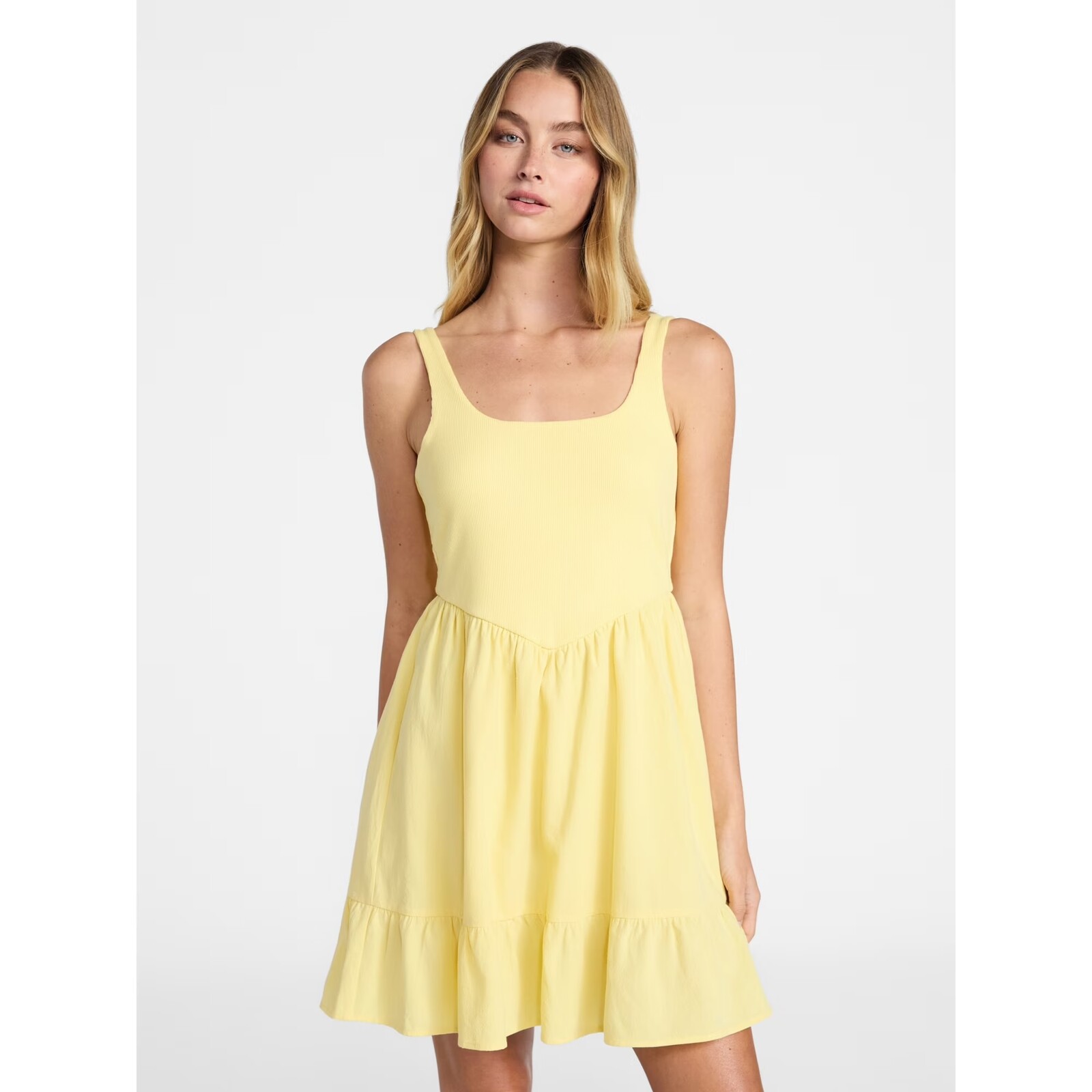 No Boundaries Mixed Media Mini Dress