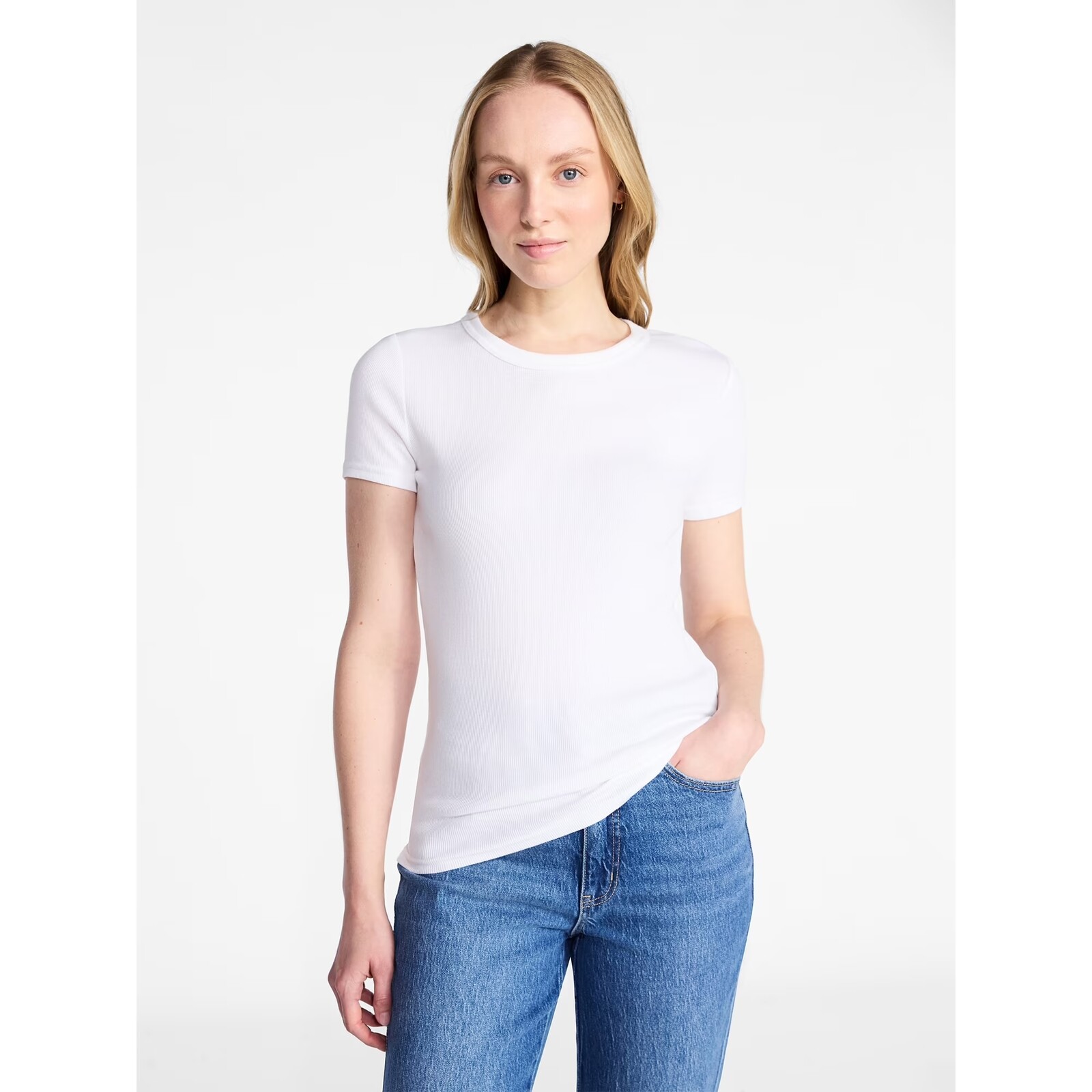 Time and Tru Short Sleeve Rib Tee