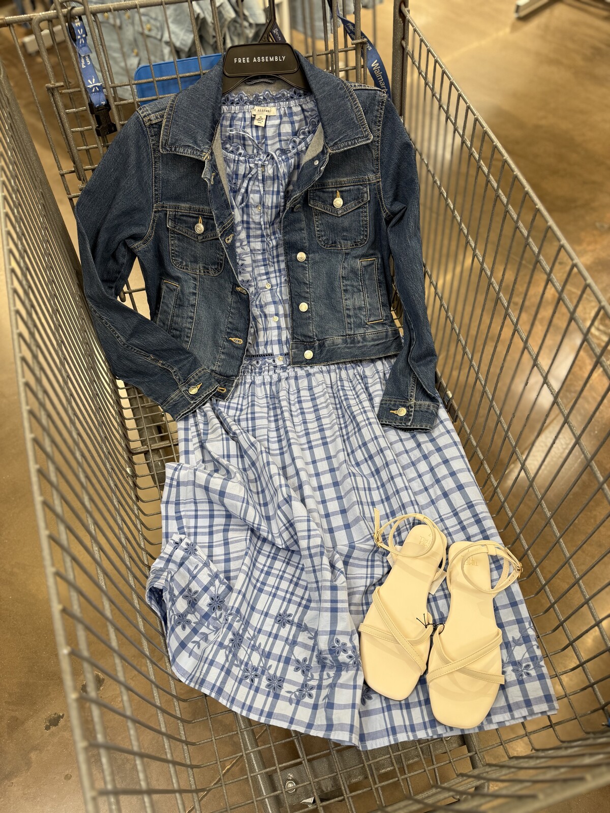 Free Assembly Embroidered Crop Top & Skirt Look