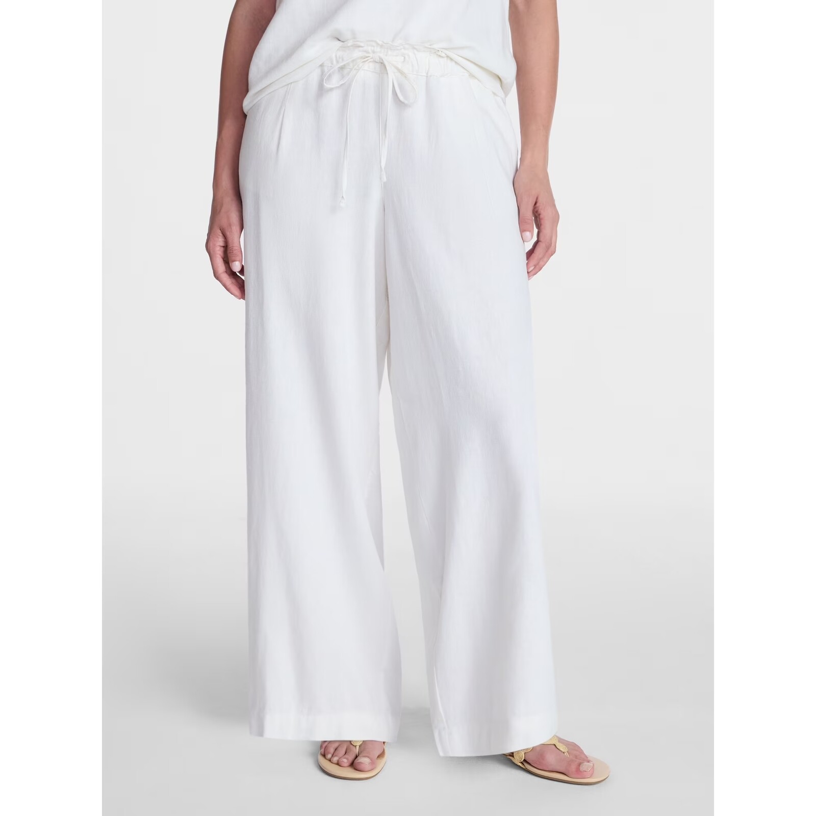 Time and Tru Wide Leg Linen Blend Pants