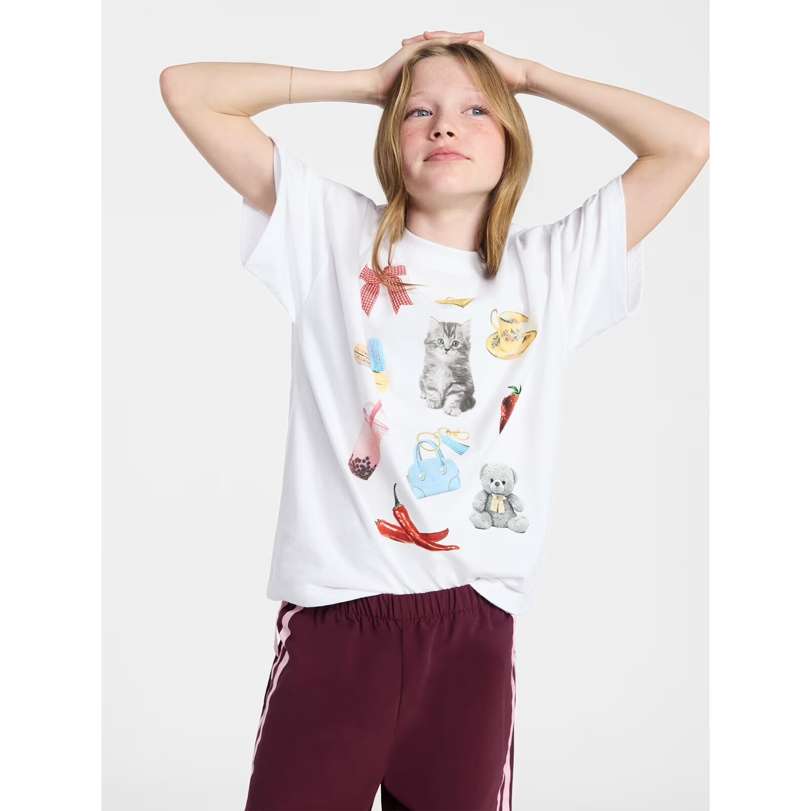 Weekend Academy Girls Oversized Graphic Tee