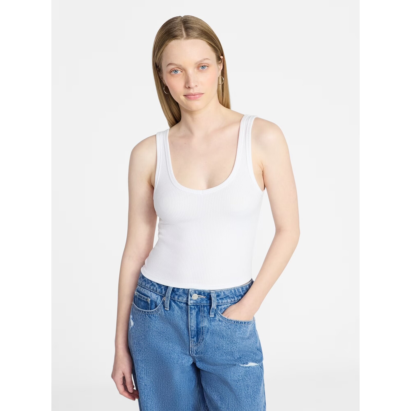 No Boundaries Cropped V-Neck Tank Top
