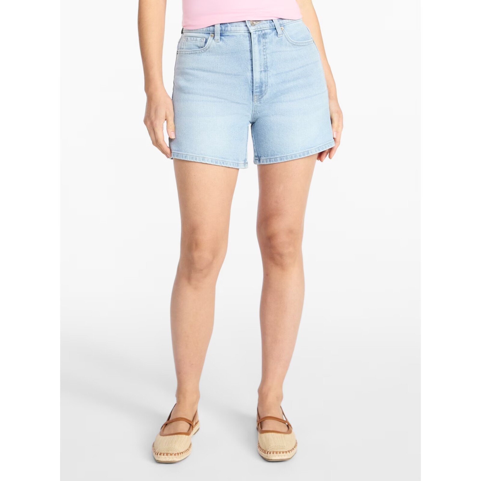 Time and Tru High Rise Denim Shorts with 5