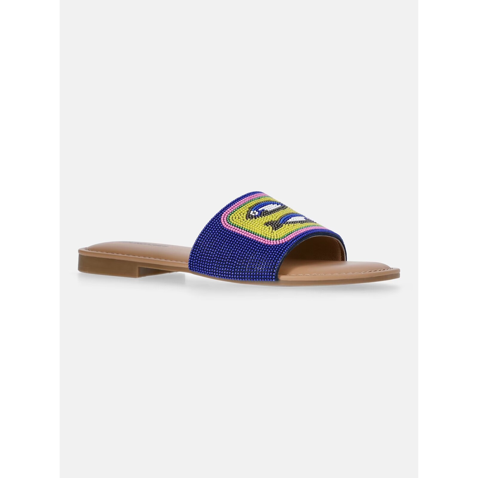 No Boundaries Beaded Slide Sandals