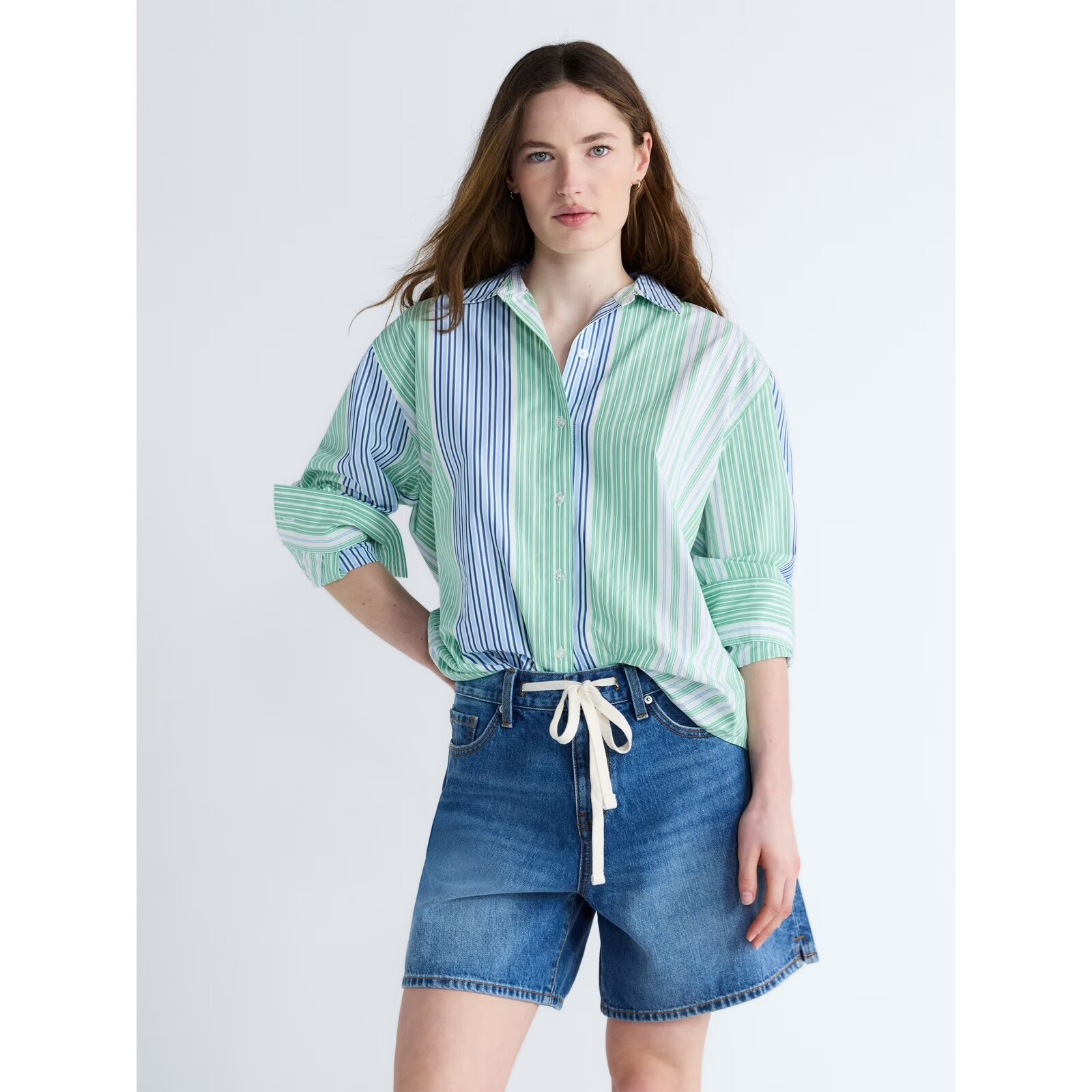 Free Assembly Relaxed Button Down Cotton Shirt