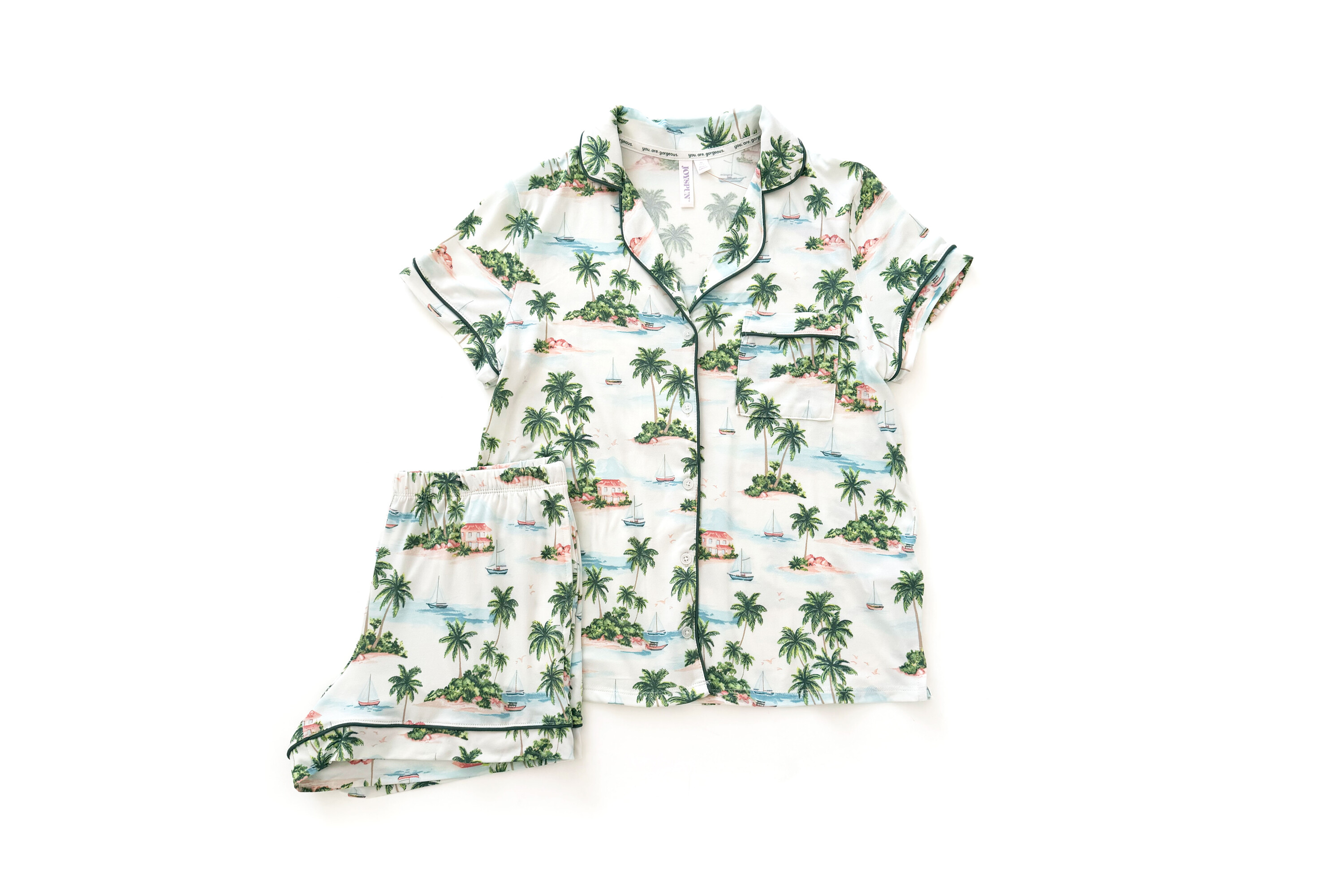 Joyspun Dreamy Soft Notch Collar Top and Shorts Pajama Set