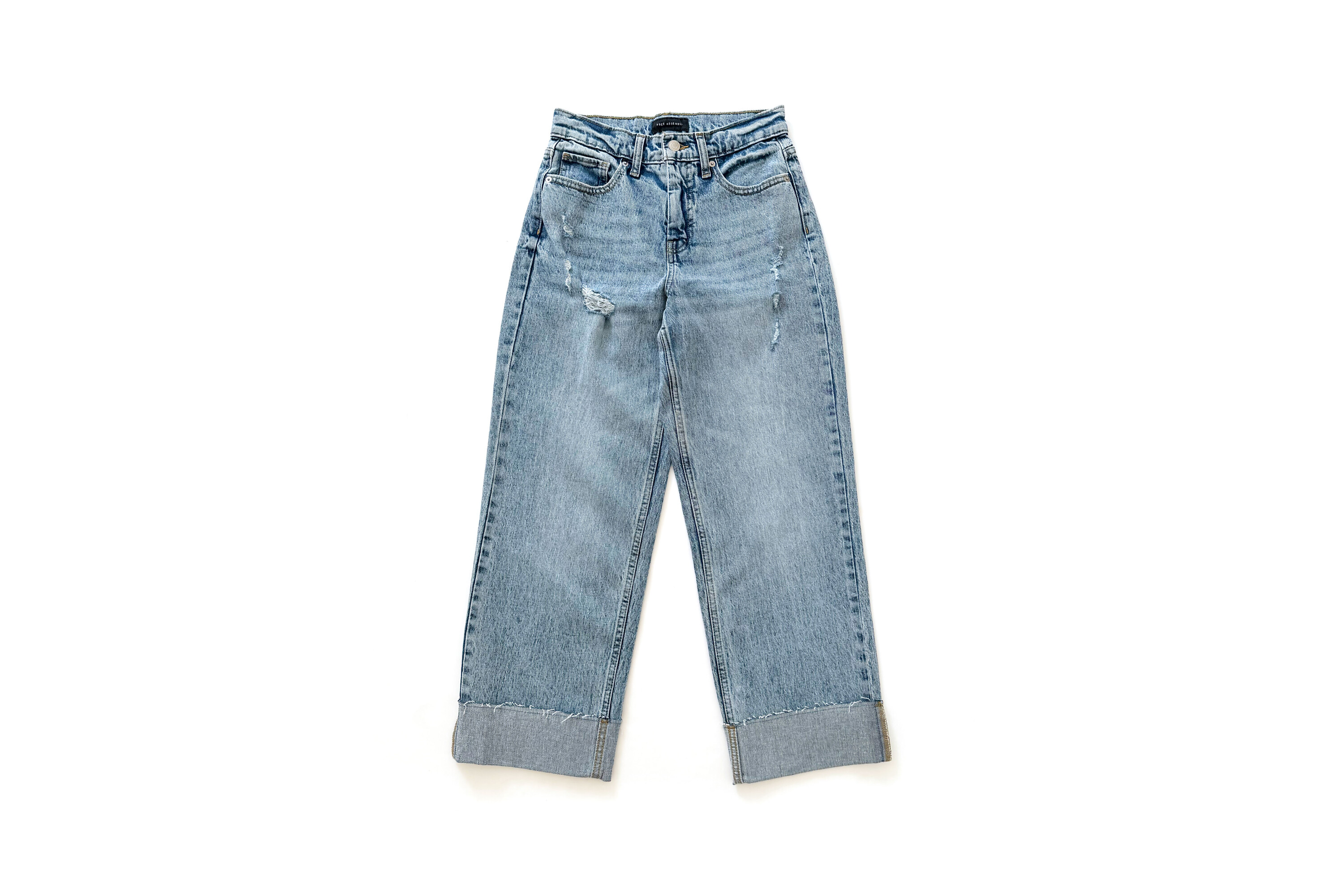 Free Assembly High Rise Straight Cropped Jeans