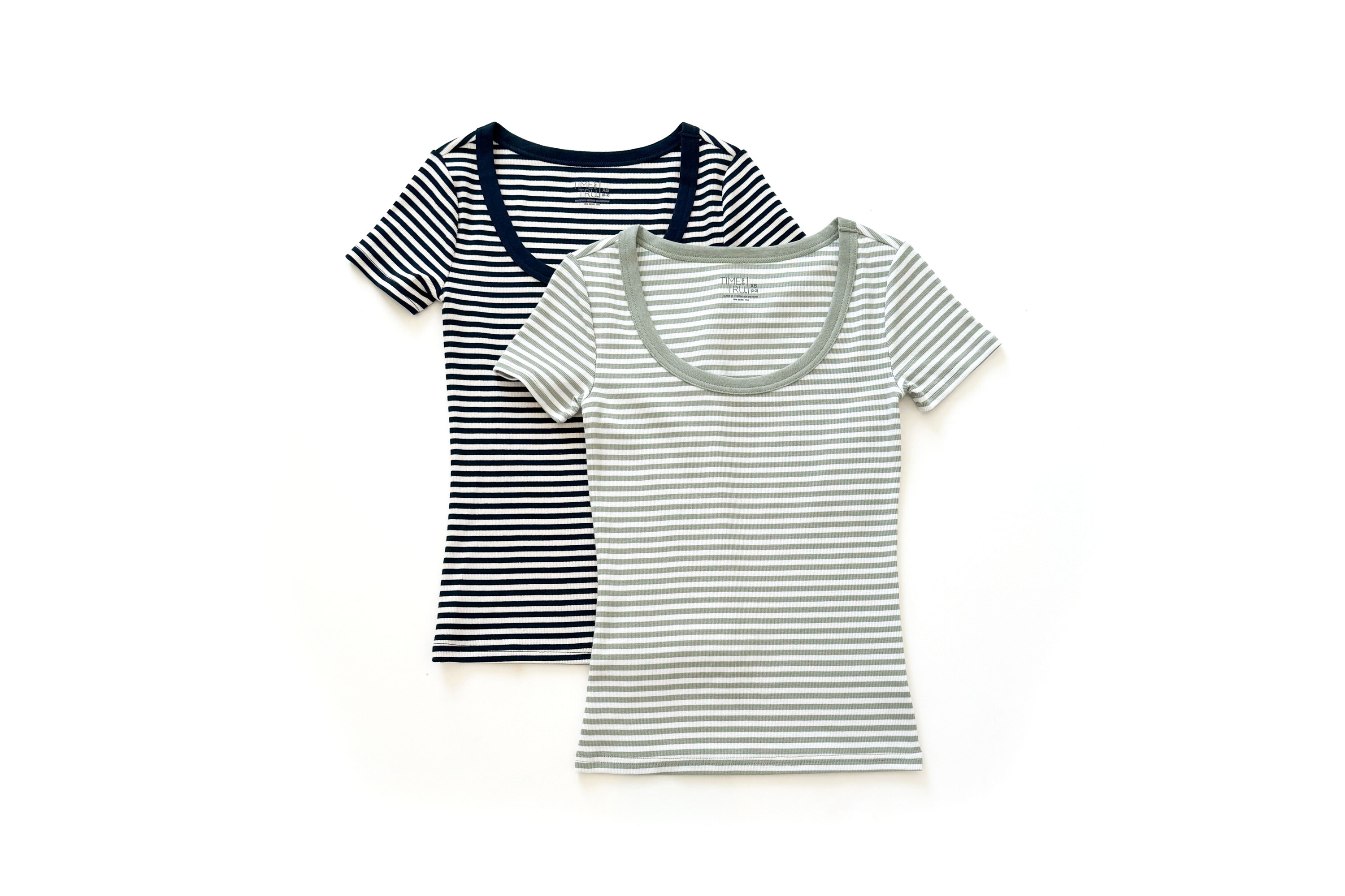Time and Tru Ribbed Scoop Neck Tee
