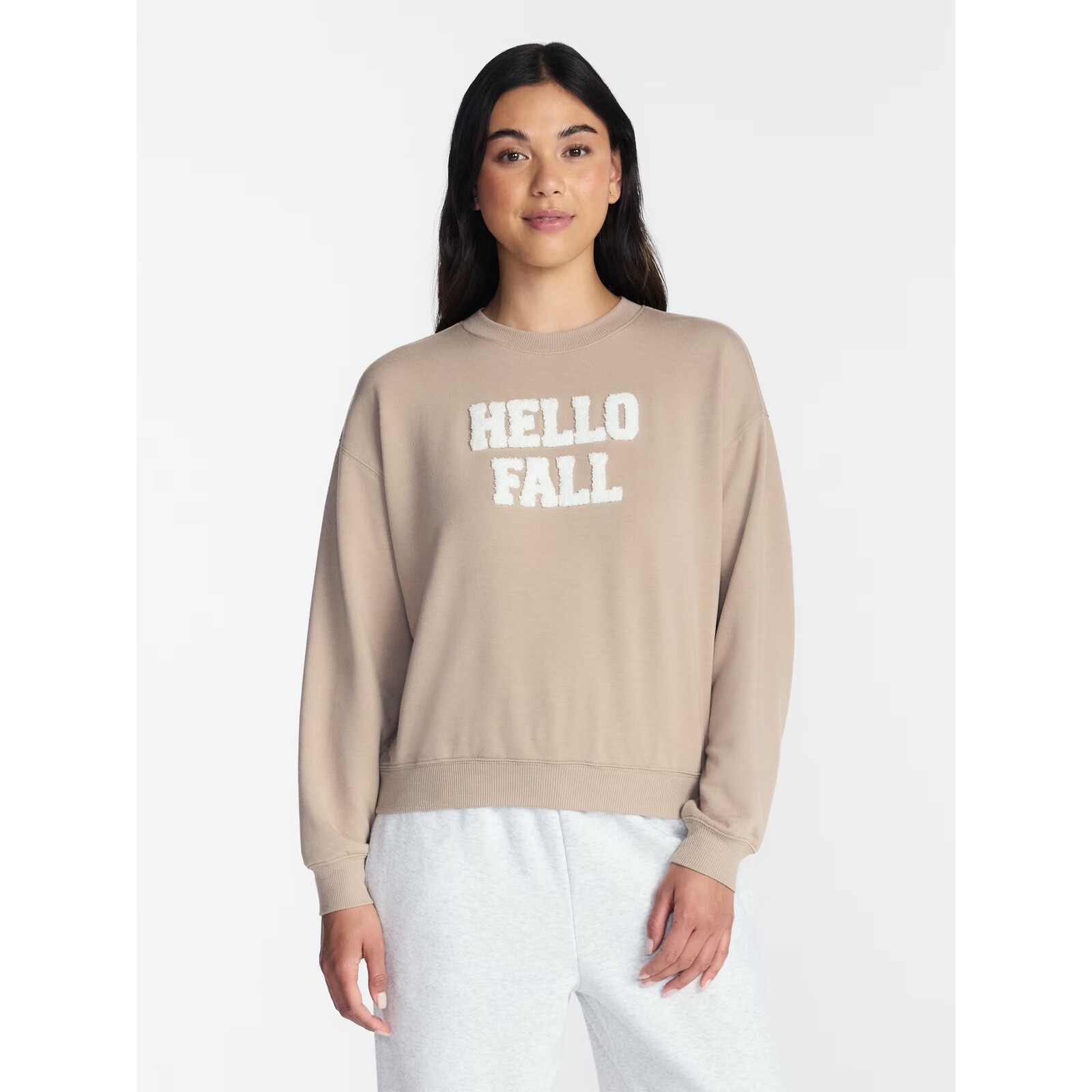 Way To Celebrate Halloween and Fall French Terry Knit Lounge Sleep Top