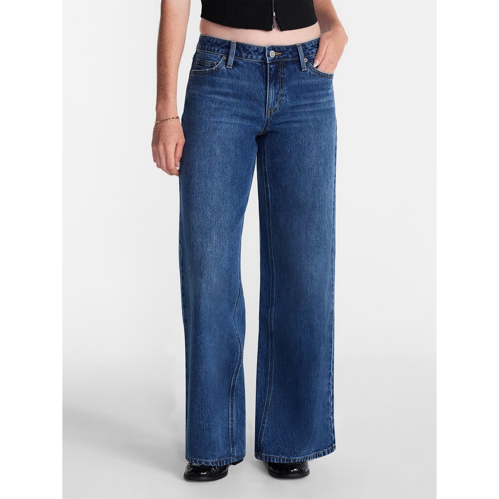 No Boundaries Mid Rise Baggy Jeans