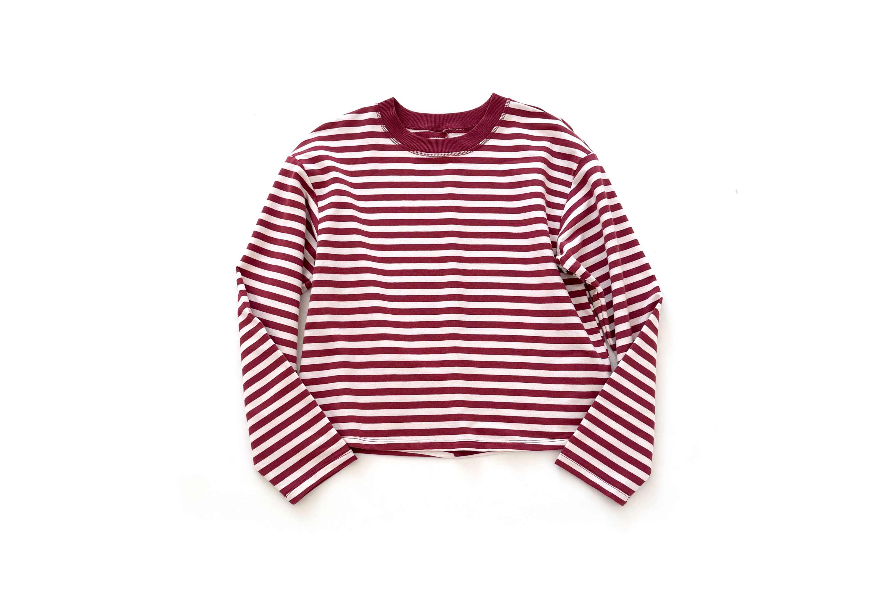 No Boundaries Oversized Long Sleeve Stripe Tee