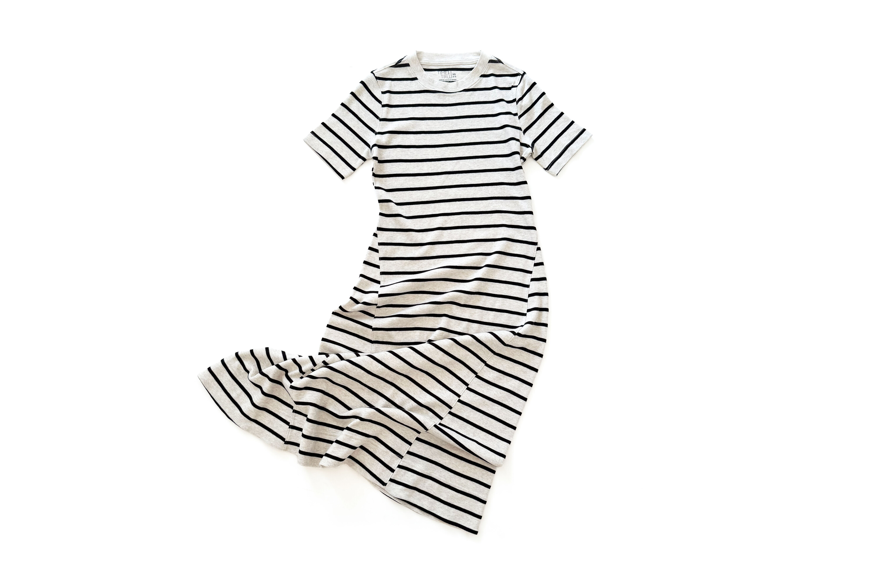 Time and Tru Seamed Cotton Midi Dress