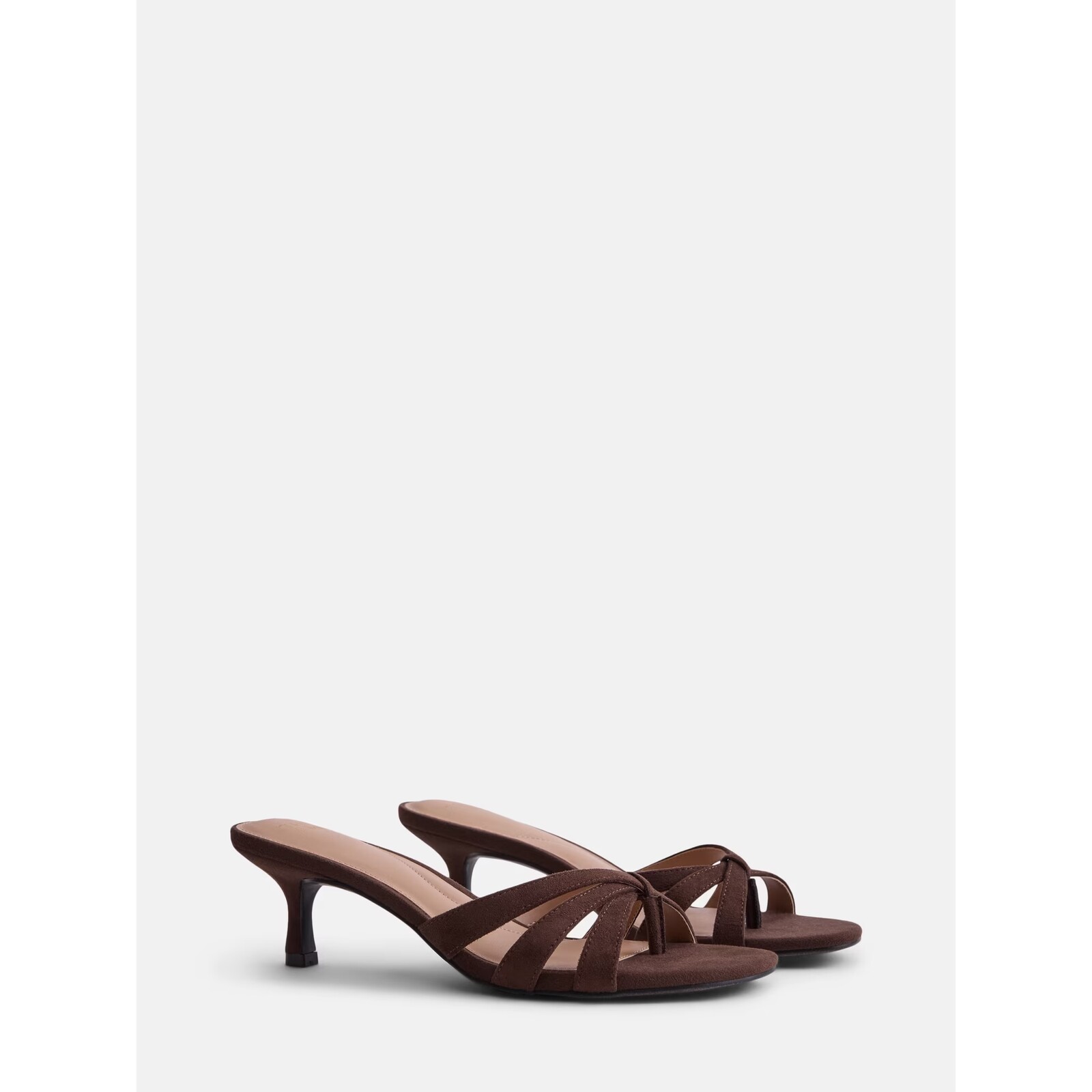Time and Tru Faux Leather Kitten Heel Mule Sandal