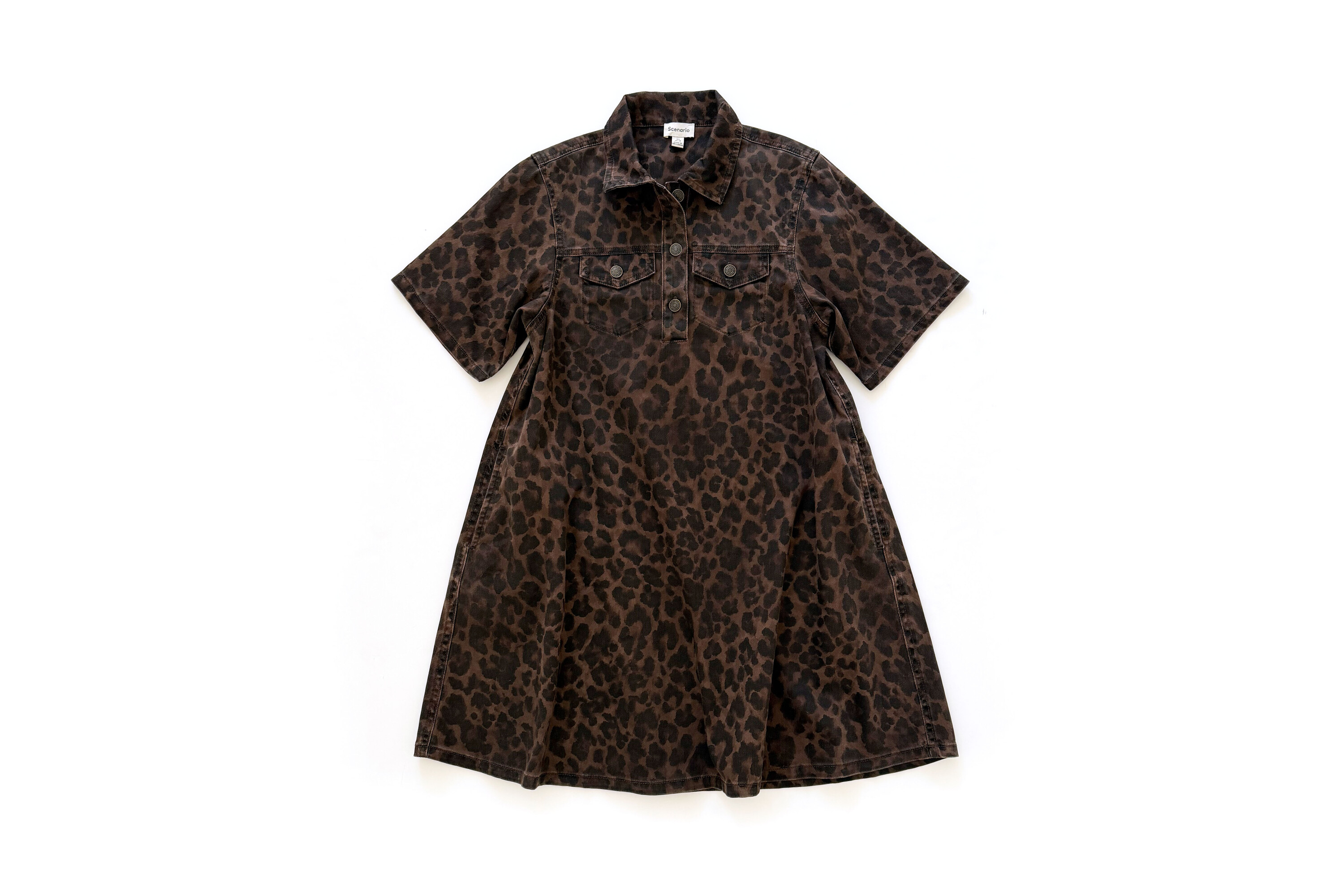 Scenario Printed Denim Dress